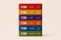 STHM+ The Full Stack showing all six supplement storage tins: Beauty, Focus, Calm, Move, Hydrate and Longevity